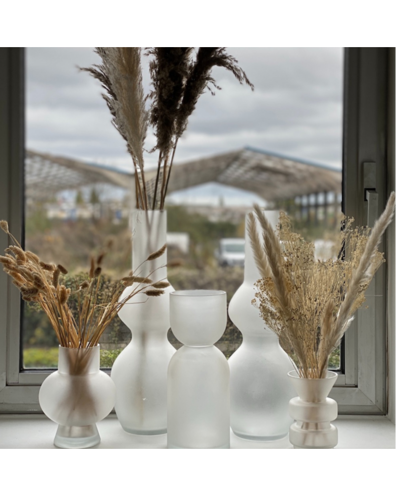 Vase transparent satin DAME