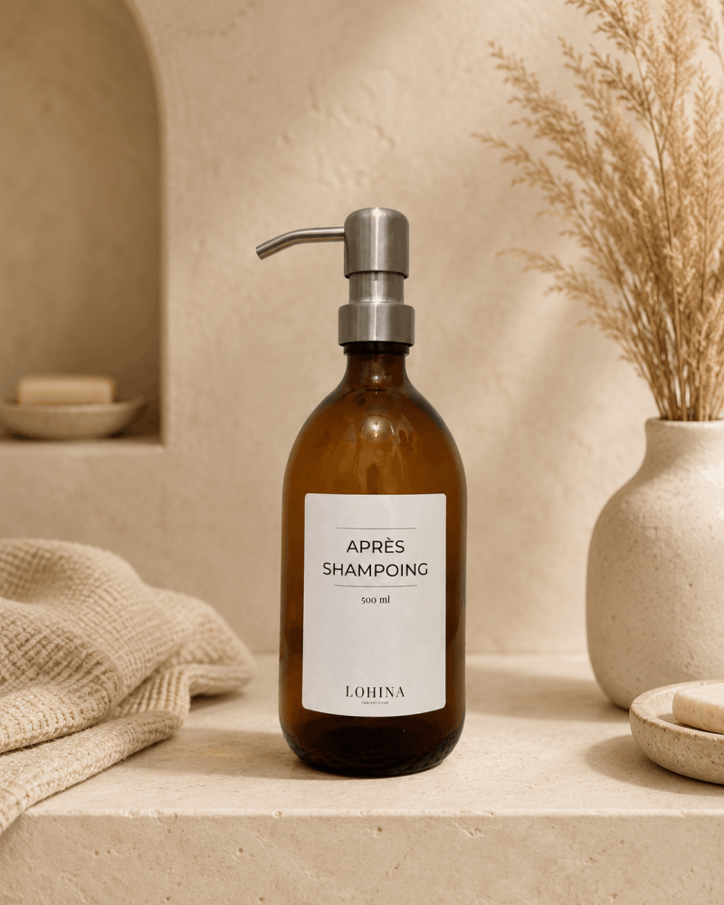 Distributeur ambré waterproof pour salle de bain 500 ml