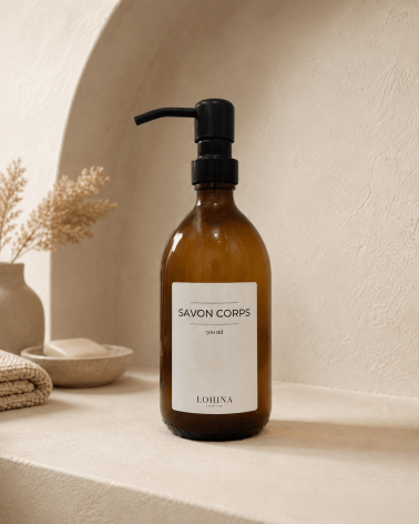 Flacon pompe rechargeable pour gel douche et shampoing